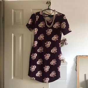 💜urban planet dark purple floral dress